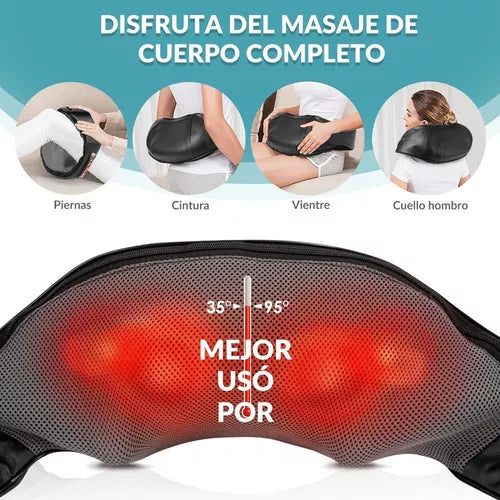 5 En 1 Masajeador Eléctrico Cuello Hombro Calor 3 Velocidades💆♀️