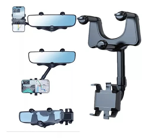 Soporte Para Teléfono📱 Con Espejo Retrovisor Giratorio De 360
