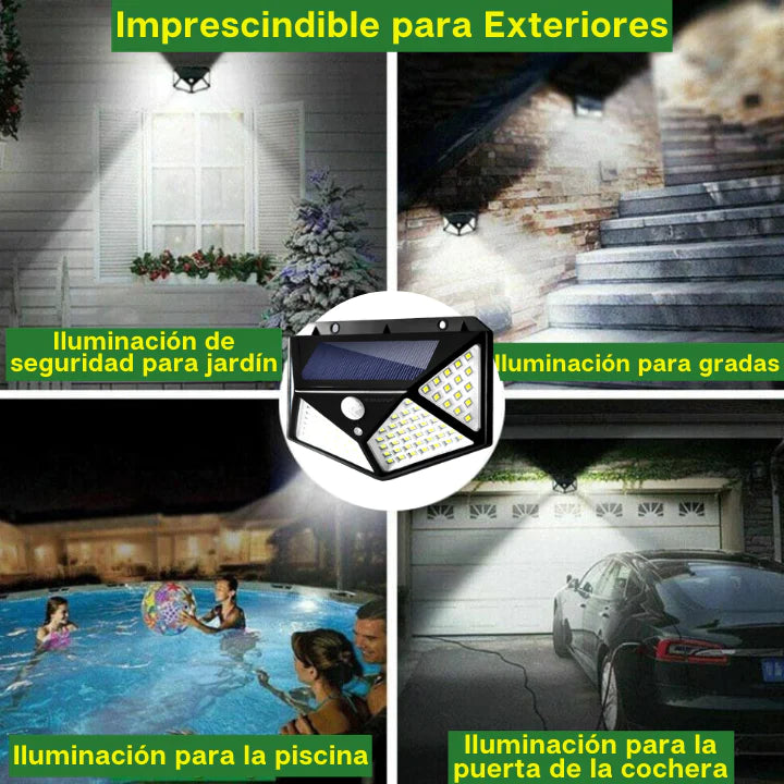 Luz led solar exterior