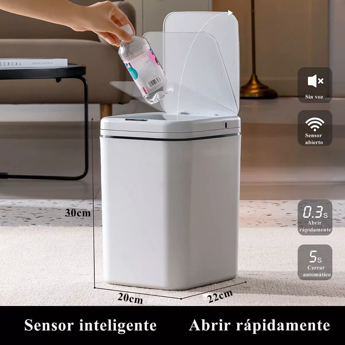 Bote de basura con sensor