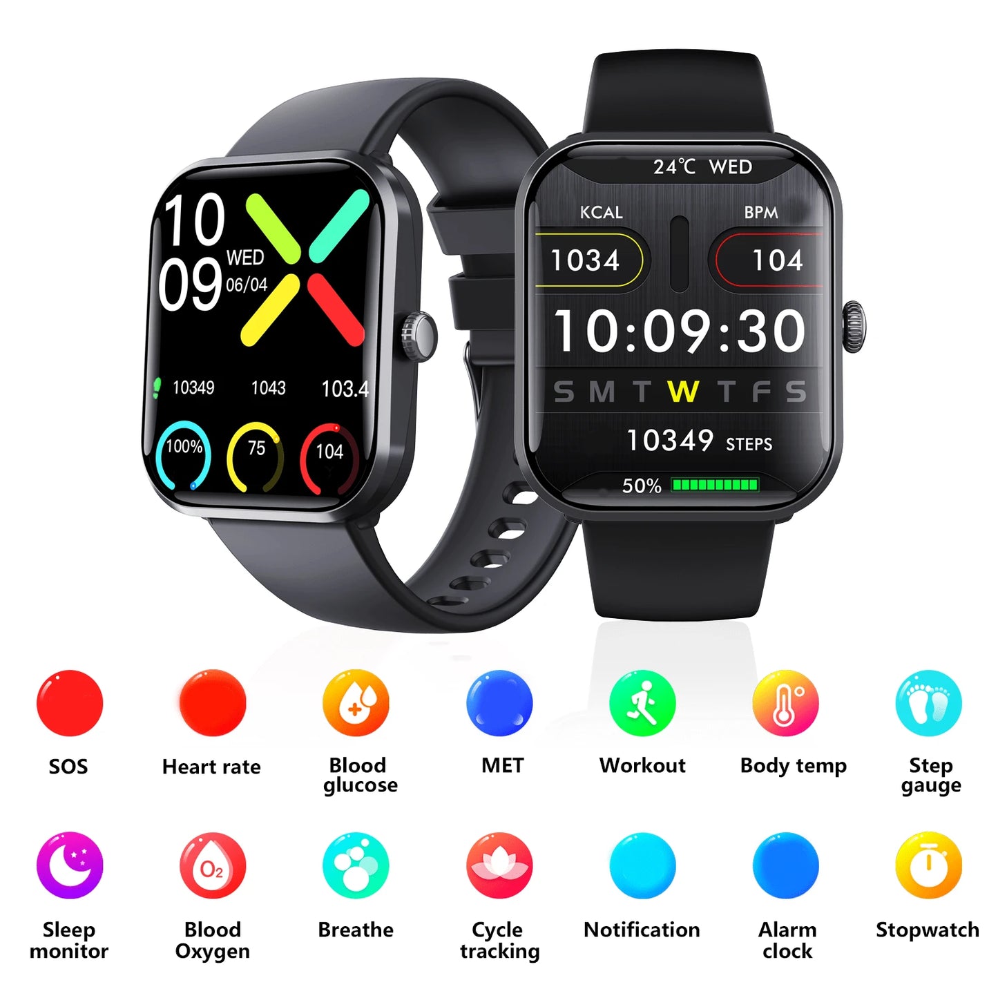Smartwatch D20 Y68 reloj colores