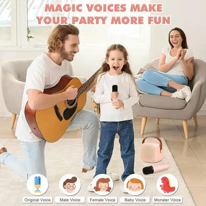 Parlante Portátil Bluetooth - Karaoke con 2 micrófonos