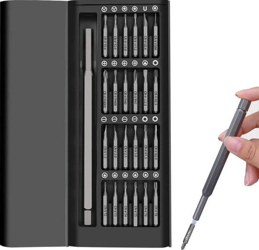Juego de destornilladores de precisión magnéticos, 25 en 1 con mini juego de destornilladores de bolsillo de 24 piezas, juego de reparación pequeño para teléfono móvil/PC/Came
