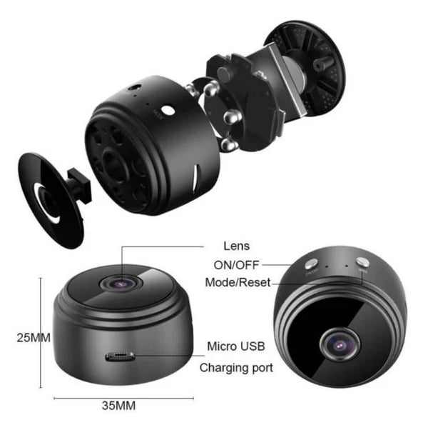 W8 SmartCam 360™:Detección de movimiento + visión nocturna: tu guardián las 24 horas
