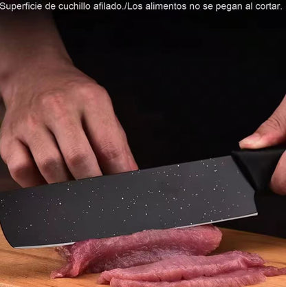 KitchenPro Max™:Hojas ultra afiladas de acero inoxidable con recubrimiento antiadherente