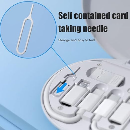 Caja de almacenamiento de cables de datos portátil multifuncional Sin espejo
