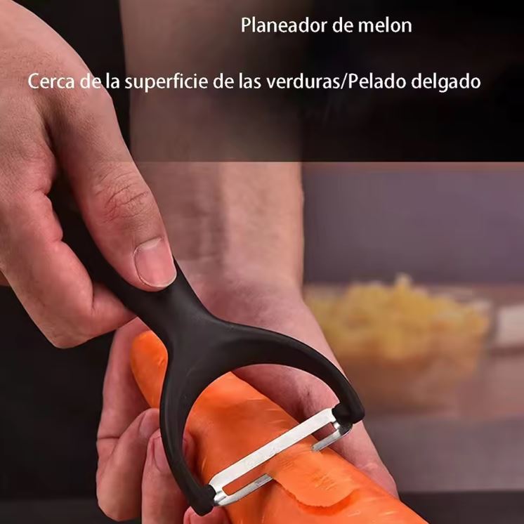 KitchenPro Max™:Hojas ultra afiladas de acero inoxidable con recubrimiento antiadherente