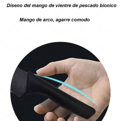 KitchenPro Max™:Hojas ultra afiladas de acero inoxidable con recubrimiento antiadherente