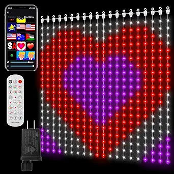 Cortina luces LED Inteligente , resistente al agua con app RGB