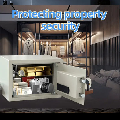 Caja Fuerte Electronica - Bisagras Interiores a Prueba de Manipulaciones y Acolchado de Alfombra Caja Fuerte Pequeña con Llave y Codigo Caja de Seguridad para Dinero/Documentos/Joyas