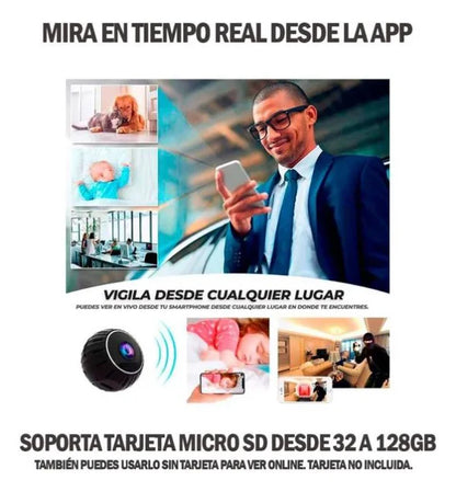 W8 SmartCam 360™:Detección de movimiento + visión nocturna: tu guardián las 24 horas