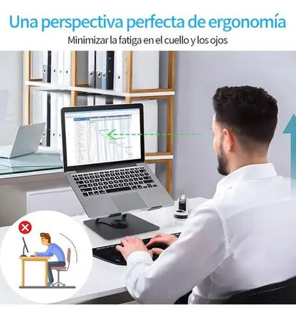 CoolStand™ Pro :🧊⚙️ Soporte con ventilador que cuida tu laptop y tu postura
