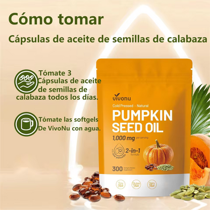 PMPKIN SEED OIL, Gomitas de semilla de calabazas