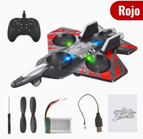 Dron Pequeño Controlado por Control Remoto, Ideal para Principiantes, Avión de Control Remoto - Juguete para Niño, Planeador de Espuma, UAV Pequeño para Estudiantes de Primaria, Avión Resistente al Caída