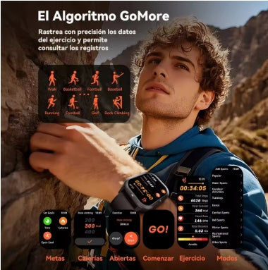 Reloj inteligente CUBOT U1 deportivo resistente al agua para hombres, pantalla ultradelgada de 1.93", frecuencia cardíaca, rastreador de actividad física, llamada Bluetooth