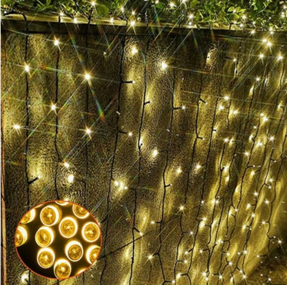 Luces de Navidad, 30M 300LED Luces de Navidad Blanco Cálido, Luces para Árbol de Navidad con Panel Solar, Serie de Luces Impermeables, Cadena de Luces LED para Interior y Exterior, Fiestas, Jardín