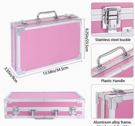 Suministros artísticos, 145 piezas con conjuntos de arte pictórico y pictórico, 2 almohadillas de pintura, conjuntos de arte de doble capa artesanías, crayon, óleo, acuarela