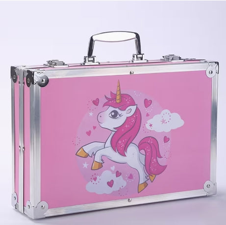 Suministros artísticos, 145 piezas con conjuntos de arte pictórico y pictórico, 2 almohadillas de pintura, conjuntos de arte de doble capa artesanías, crayon, óleo, acuarela