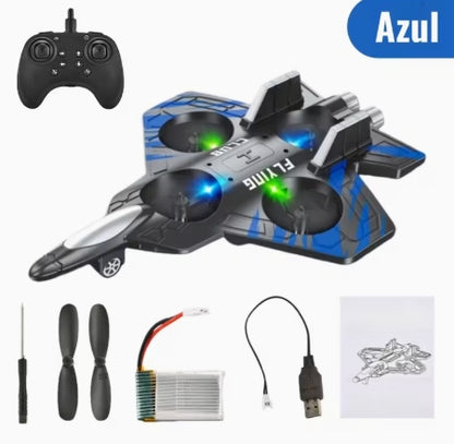 Dron Pequeño Controlado por Control Remoto, Ideal para Principiantes, Avión de Control Remoto - Juguete para Niño, Planeador de Espuma, UAV Pequeño para Estudiantes de Primaria, Avión Resistente al Caída