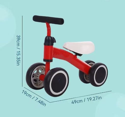 Bicicleta de equilibrio de 4 ruedas: Una bicicleta de equilibrio con 4 ruedas, bicicleta caminadora: Una bicicleta para aprender a caminar