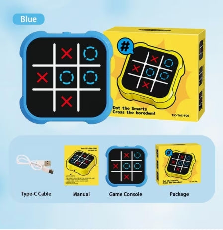Tic-Tac-Toe, Juego Educativo Divertido,  Consola de Juego Portátil para Exteriores, Consola de Juego Electrónica Interactiva  Entrenamiento de la Inteligencia Infantil, Consola de Juego Portátil.