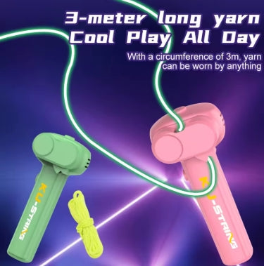 Juguetes para niños con cuerda de cuerda que brillan en la oscuridad Lanzador de cuerda de cuerda Portátil luminoso para aliviar el estrés de cuerdas para niños