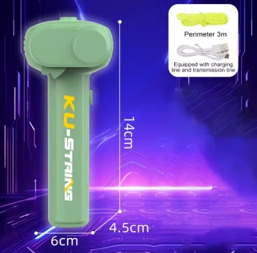 Juguetes para niños con cuerda de cuerda que brillan en la oscuridad Lanzador de cuerda de cuerda Portátil luminoso para aliviar el estrés de cuerdas para niños