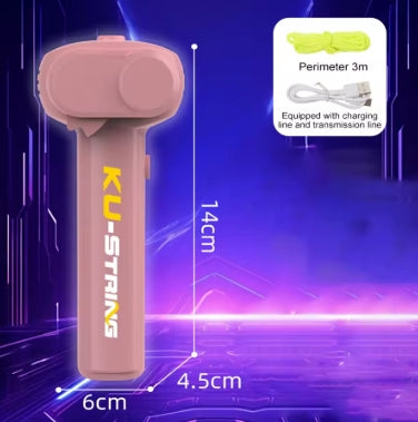 Juguetes para niños con cuerda de cuerda que brillan en la oscuridad Lanzador de cuerda de cuerda Portátil luminoso para aliviar el estrés de cuerdas para niños