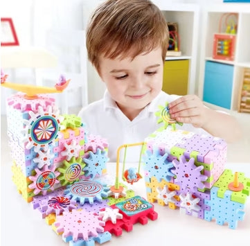 Engranajes eléctricos 166 pcs rompecabezas 3D modelo Kits de construcción bloques de ladrillos de plástico juguetes educativos para niños regalos de navidad