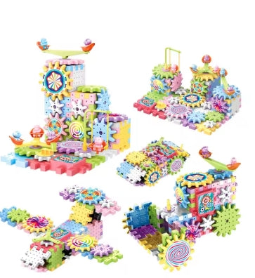 Engranajes eléctricos 166 pcs rompecabezas 3D modelo Kits de construcción bloques de ladrillos de plástico juguetes educativos para niños regalos de navidad