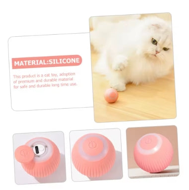 3 pelotas interactiva para gatos: rueda automáticamente, se divierte, se burla, juguete eléctrico para el ejercicio y el entretenimiento de los gatos: atrae a su mascota.