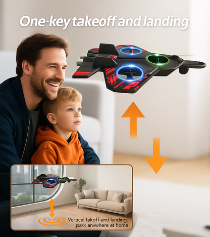 Dron Pequeño Controlado por Control Remoto, Ideal para Principiantes, Avión de Control Remoto - Juguete para Niño, Planeador de Espuma, UAV Pequeño para Estudiantes de Primaria, Avión Resistente al Caída