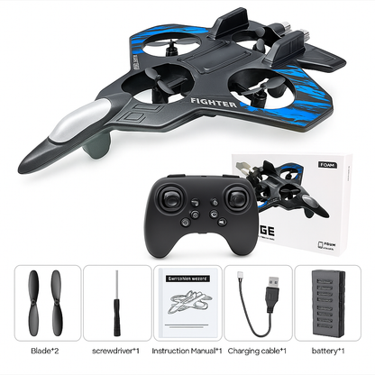 Dron Pequeño Controlado por Control Remoto, Ideal para Principiantes, Avión de Control Remoto - Juguete para Niño, Planeador de Espuma, UAV Pequeño para Estudiantes de Primaria, Avión Resistente al Caída