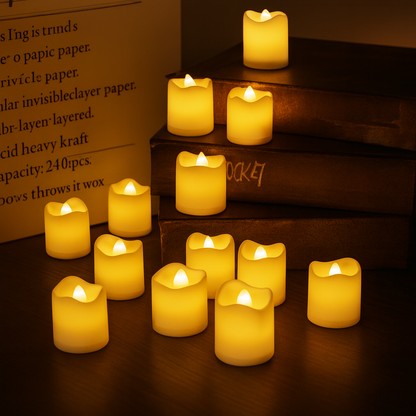 Luz y Magia: Pack de 24 Velas LED 🌟 – “Transforma tu hogar en segundos”
