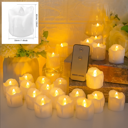 Luz y Magia: Pack de 24 Velas LED 🌟 – “Transforma tu hogar en segundos”