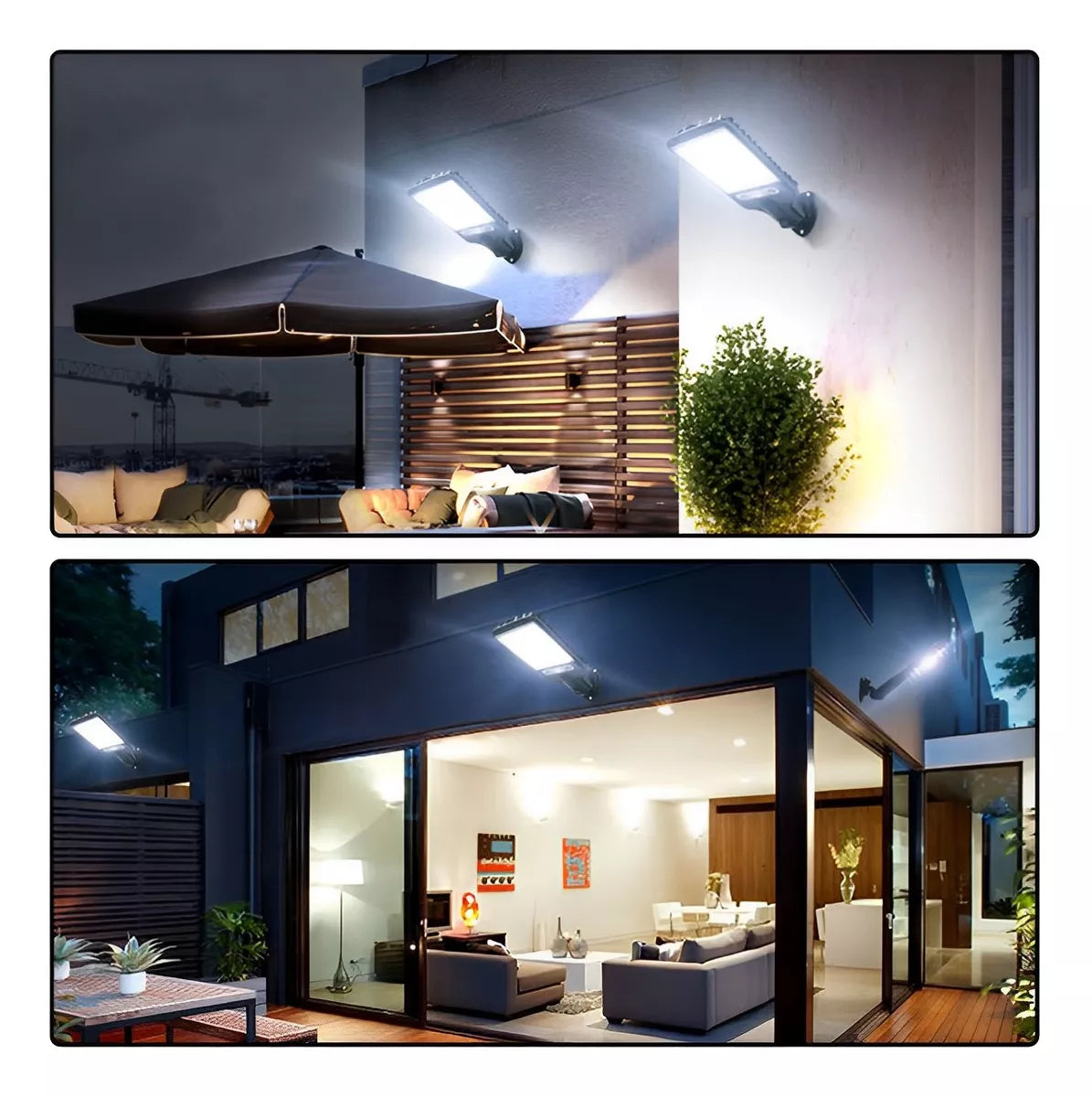 PACK x 4 Luces LED con sensor de movimiento PANEL SOLAR, CONTROL REMOTO! Super Brillante