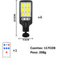 PACK x 4 Luces LED con sensor de movimiento PANEL SOLAR, CONTROL REMOTO! Super Brillante