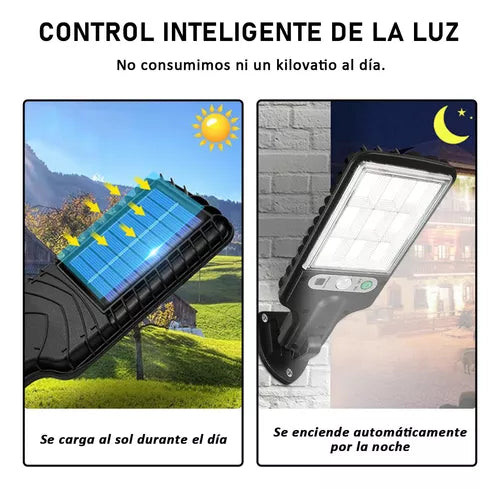 PACK x 4 Luces LED con sensor de movimiento PANEL SOLAR, CONTROL REMOTO! Super Brillante