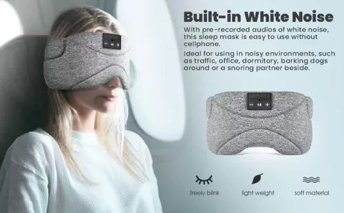 Antifaz Con Auriculares BLUETOOTH🌜 Super Suave Para Dormir