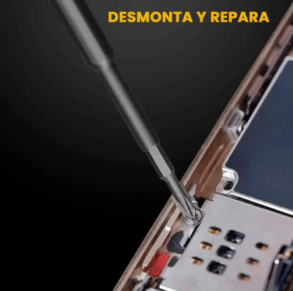 Juego de destornilladores de precisión magnéticos, 25 en 1 con mini juego de destornilladores de bolsillo de 24 piezas, juego de reparación pequeño para teléfono móvil/PC/Came