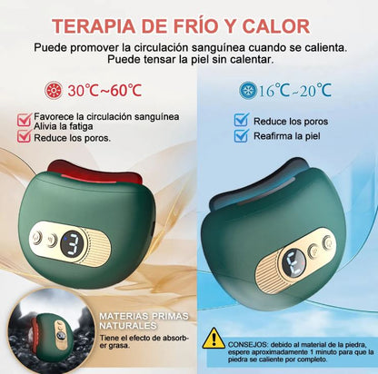 GlowStone™:Masajeador Facial con Calor, Vibración y Luz Roja