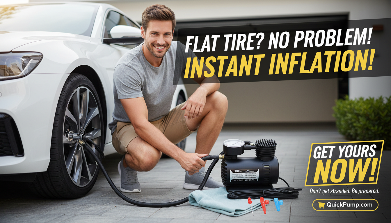 Compresor De Aire Mini Para Llanta 300psi Portátil 12v