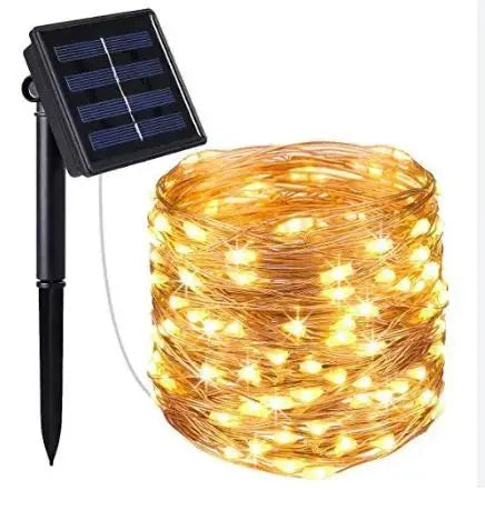 Serie de luces de alambre de cobre solar 32 m