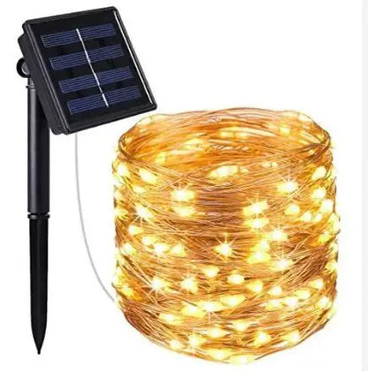Serie de luces de alambre de cobre solar 32 m