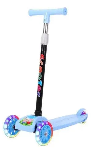 Scooter plegable de tres ruedas de un solo pedal para niños