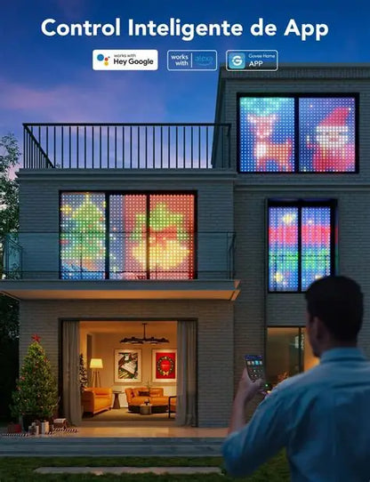 Cortina luces LED Inteligente , resistente al agua con app RGB