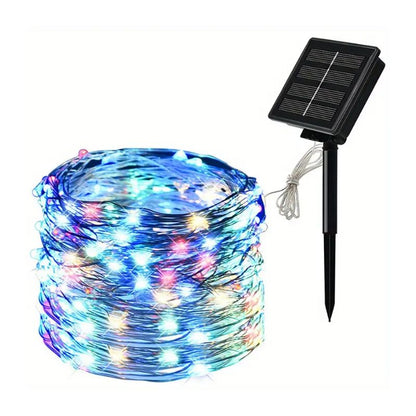 Serie de luces de alambre de cobre solar 32 m