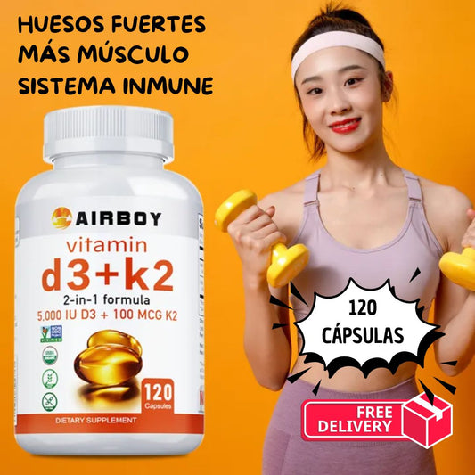 No es magia, es ciencia: D3 + K2, el combo que tu cuerpo pedía - 120 CAPSULAS ( 2 MESES )