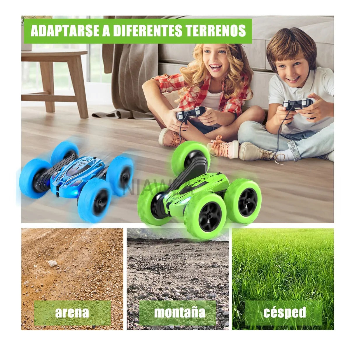 Carro Control Remoto Recargable Rotación 360°  Niños