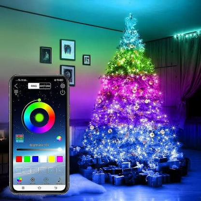 Luz led 10 m con aplicación Bluetooth para árbol de navidad